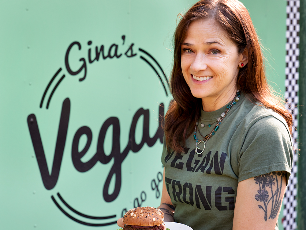 vegan,food truck,vegan food truck,Gina Overshiner,Gina's Vegan A Go-Go,food,business,columbia,como,missouri,inside columbia,Whole Food Plant-based,vegetarian,Tim Overshiner