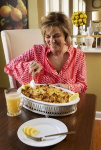 Sara Fougere and her lemon chess bread pudding