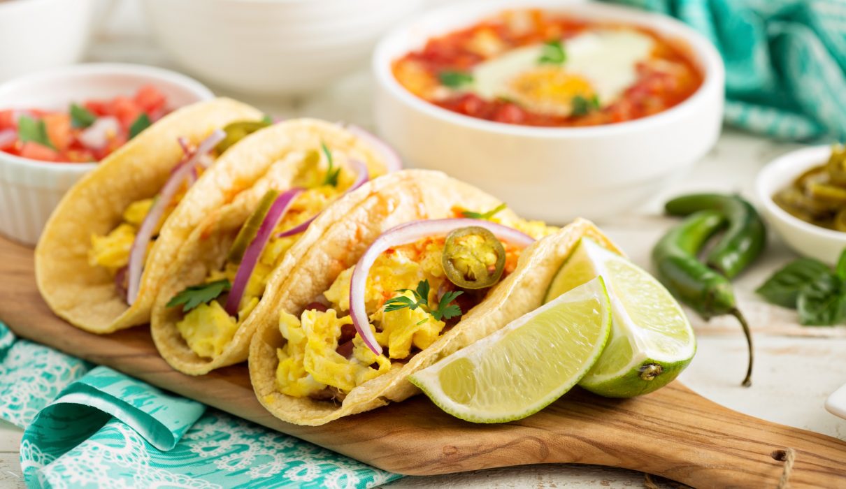 Tacos,With,Eggs,For,Breakfast,And,Variety,Of,Mexican,Dishes