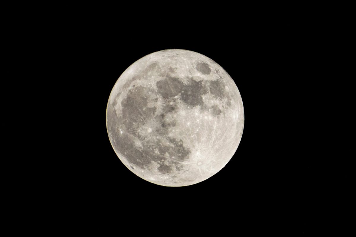 Super,Full,Moon,With,Dark,Background.,Madrid,,Spain,,Europe.,Horizontal