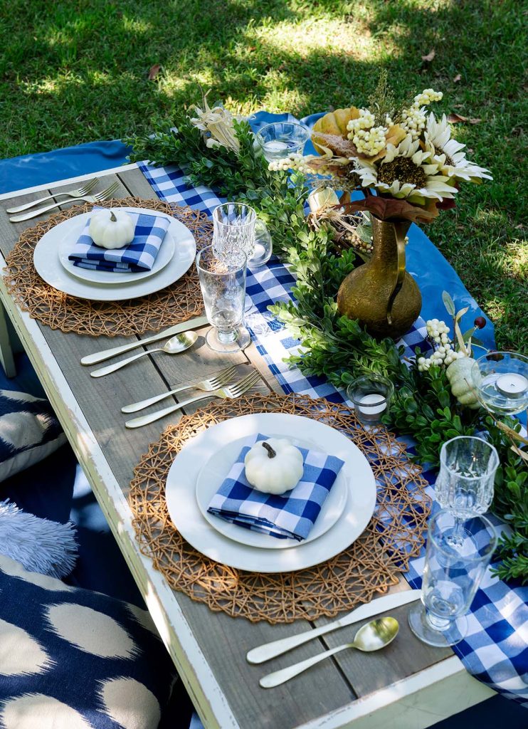 An elegant picnic setting