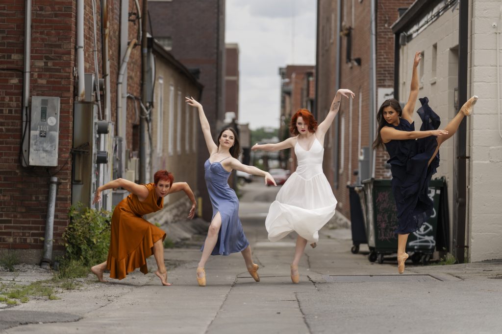 Local Dancers Model Flowing Dresses for Fall Inside Columbia